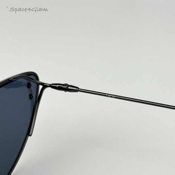 Dior Men Sunglasses Shiny Gunmetal Blue Cat Eye MISSDIOR B1U H4B0 BRAND NEW - Picture 6 of 12